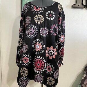 Black Floral Blouse